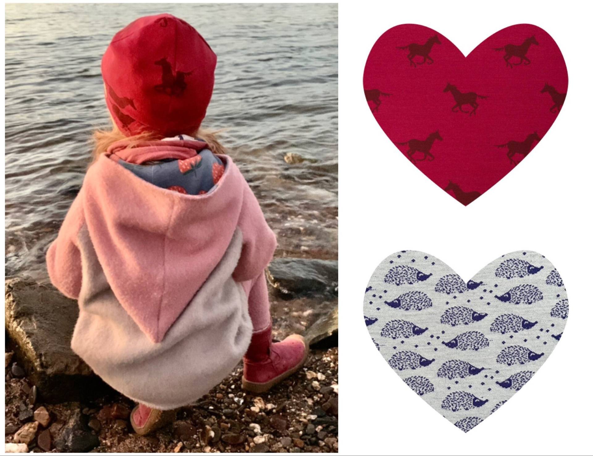 Bio Wolljersey Mütze, Einlagig, Mit Bündchen, Pferde, Vögel, Igel, Katzen, Beanie Bio Wolljersey Mütze, Einlagig, Mit Bündchen, Pferde, Vögel, Igel, Katzen, Beanie von ENJOhandmade