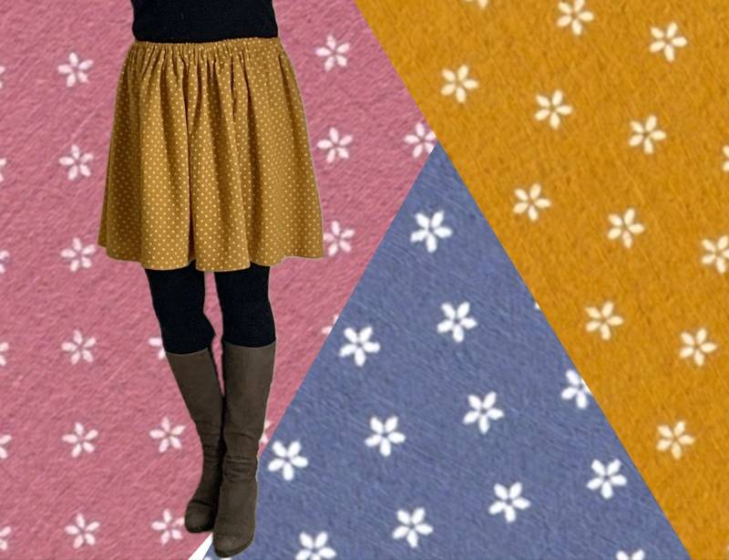 Damen Rock Aus Musselin, Musselinrock in Mehreren Farben, Auch Mit Lochstickerei Oder Blumen, Gummibund von ENJOhandmade