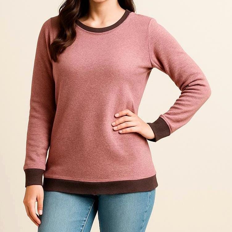 Damen Wollfleece Pullover Aus 100% Wolle | Bio-Merinowolle Und Wollbündchen von ENJOhandmade