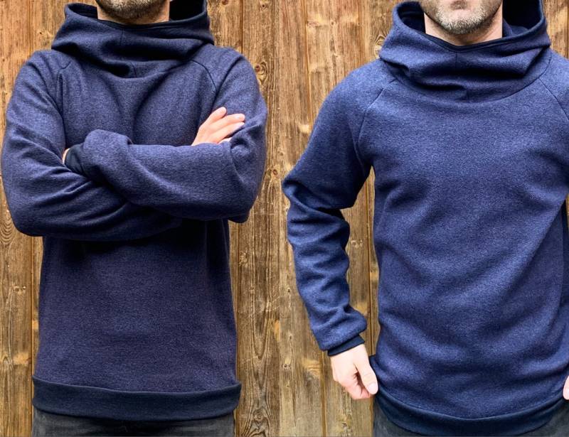 Herren Walkhoodie Kapuzenpullover Aus 100% Wolle | Merinowolle & Wolle-Seide-Bündchen Oder Wollbündchen von ENJOhandmade