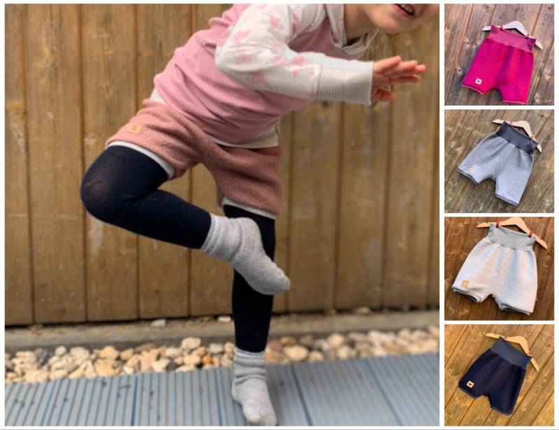 Walkshorts Kurze Wollhose Aus Wollwalk | 100% Wolle Und Baumwollbündchen von ENJOhandmade