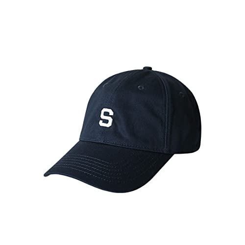 Basecap Herren Frühling Sommer Und Herbst Erwachsene Casual Soft Baumwolle Sport Sonnenhut Big Head Mann Frau Große Größe Baseball Cap 55-60cm 60-65cm, Marineblau, 60-65cm von ENMESI