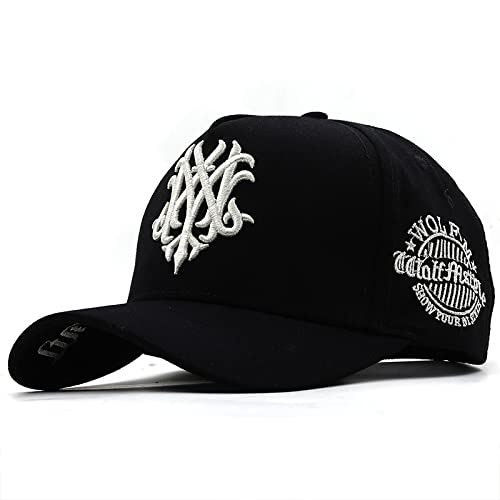 Basecap Herren Herbst Und Winter Big Head Mann Frauen Plus Size Baseball Cap Erwachsene im Freien Baumwolle Große Snapback-Mütze 56-60CM 60-65CM, weiß Schwarz, 60-65CM von ENMESI