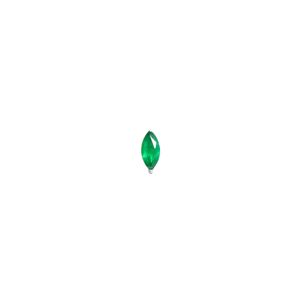 AWARENESS LABRET - MARQUISE CUT EMERALD - WHITE GOLD - Green - ENNUI - Earrings AWARENESS LABRET - MARQUISE CUT EMERALD - WHITE GOLD - Green - ENNUI - Earrings von ENNUI