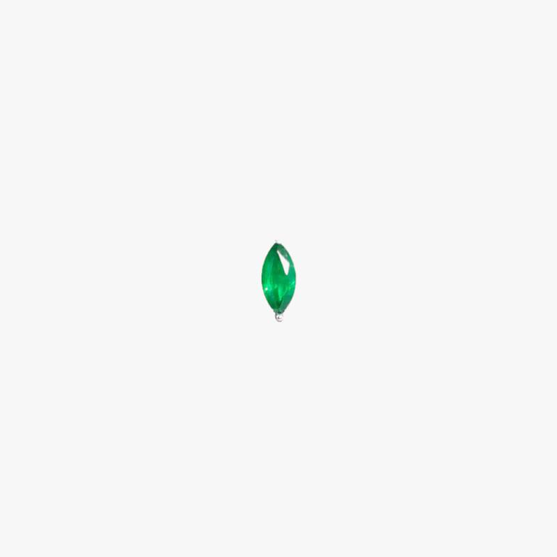 AWARENESS LABRET - MARQUISE CUT EMERALD - WHITE GOLD - Green - ENNUI - Earrings von ENNUI