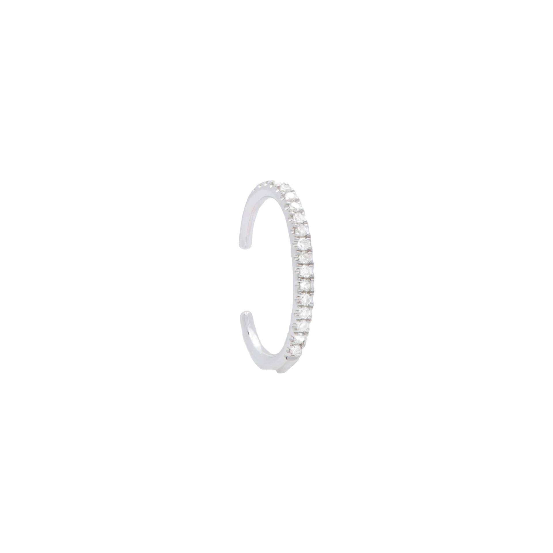 JUNO EAR CUFF - WHITE DIAMOND & WHITE GOLD - Silver - ENNUI - Earrings JUNO EAR CUFF - WHITE DIAMOND & WHITE GOLD - Silver - ENNUI - Earrings von ENNUI