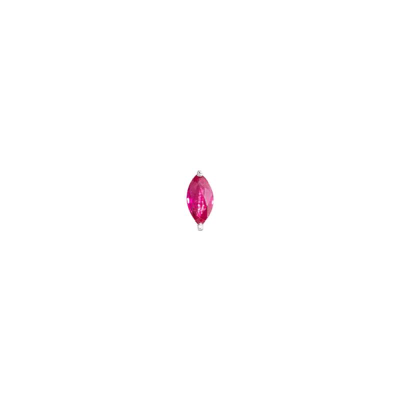 ENNUI | POISE AND PASSION LABRET - MARQUISE CUT RUBY - WHITE GOLD | Women's Silver Earrings von ENNUI
