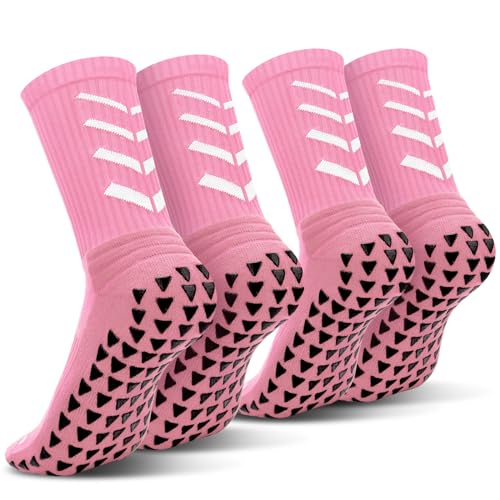 ENONEO Sneaker Socken Herren 39-45 Rutschfeste Fußballsocken Grip Socken Fussball Atmungsaktiv Sportsocken Damen Laufsocken Baumwolle Wandersocken Fahrradsocken Arbeitssocken 2 Paar von ENONEO