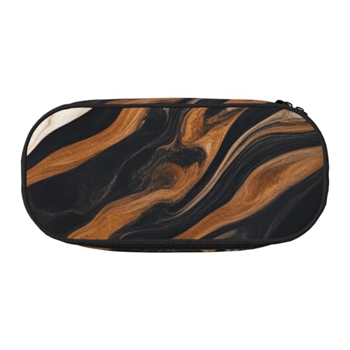 ENRPTY Abstrakter Marmorsteindruck mit Reißverschlussfächern, Schreibwaren, Bleistifttasche, tragbare Kosmetik-Aufbewahrungstasche von ENRPTY