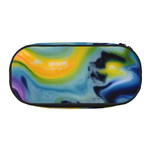 ENRPTY Batikdruck mit Reißverschlussfächern, Schreibwaren, Bleistifttasche, tragbare Kosmetik-Aufbewahrungstasche von ENRPTY