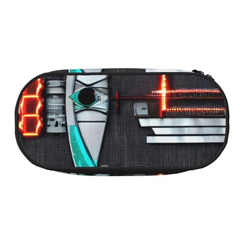 ENRPTY Dartpfeil-Aufdruck mit Reißverschlussfächern, Schreibwaren, Bleistifttasche, tragbare Kosmetik-Aufbewahrungstasche von ENRPTY