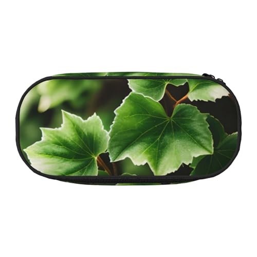ENRPTY Efeublüten-Baum-Druck mit Reißverschlussfächern, Schreibwaren-Federmäppchen, tragbare Kosmetik-Aufbewahrungstasche von ENRPTY
