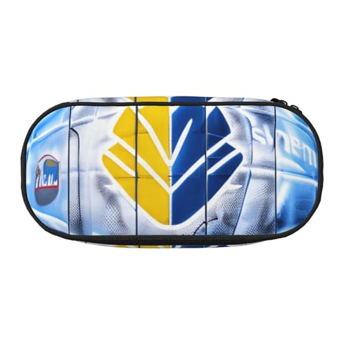 ENRPTY Eishockey-Kunstmuster-Druck mit Reißverschlussfächern, Schreibwaren, Federmäppchen, tragbare Kosmetik-Aufbewahrungstasche von ENRPTY