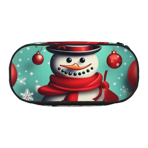 ENRPTY Federmäppchen mit Aufschrift "Merry Christmas Day", mit Reißverschlussfächern, tragbare Kosmetik-Aufbewahrungstasche von ENRPTY