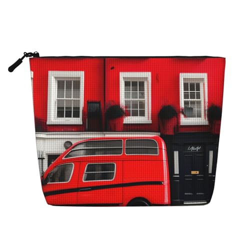ENRPTY London Street Print Damen Make-up-Tasche mit Reißverschluss, Reise-Aufbewahrungstasche, großes Fassungsvermögen von ENRPTY