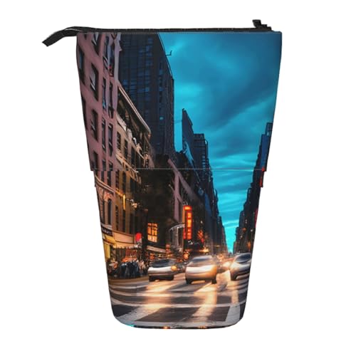 ENRPTY Streets Of New York City Druck-Teleskop-Federmäppchen, große Kapazität, Pop-Up-Aufbewahrung, Make-up-Tasche für Bürobedarf ENRPTY Streets Of New York City Druck-Teleskop-Federmäppchen, große Kapazität, Pop-Up-Aufbewahrung, Make-up-Tasche für Bürobedarf von ENRPTY