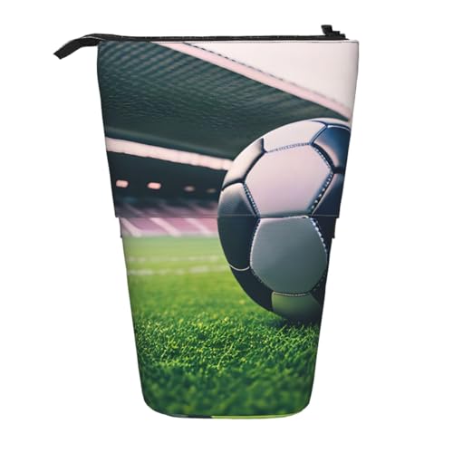 ENRPTY Teleskop-Federmäppchen mit Fußball-Druck, große Kapazität, Pop-Up-Aufbewahrung, Make-up-Tasche für Bürobedarf ENRPTY Teleskop-Federmäppchen mit Fußball-Druck, große Kapazität, Pop-Up-Aufbewahrung, Make-up-Tasche für Bürobedarf von ENRPTY