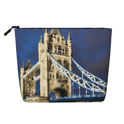 ENRPTY Tower Bridge in London Damen Make-up-Tasche mit Reißverschluss, große Kapazität von ENRPTY