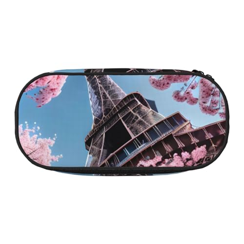 Ölgemälde Paris Eiffelturm Druck mit Reißverschlussfächern, Schreibwaren, Bleistifttasche, tragbare Kosmetik-Aufbewahrungstasche von ENRPTY