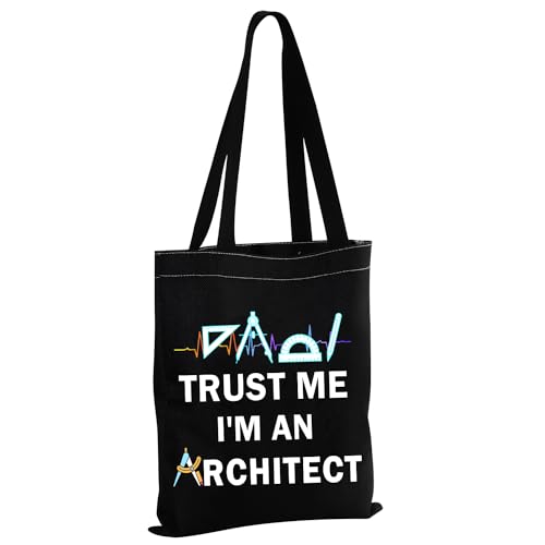 ENSIANTH Lustige Architektengeschenke Trust Me I'm an Architect Tote Bag Architektur Geschenke für Architekten Student Leinwand Tragetasche, Architekt Tote, large von ENSIANTH