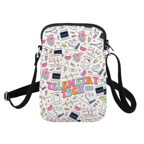 ENSIANTH Telemetry Tech Gifts Umhängetasche, Telemetrie, medizinisches Geschenk für Techniker, Handy-Geldbörse mit Schultergurt, 2585 Telemetry Tech C, medium von ENSIANTH