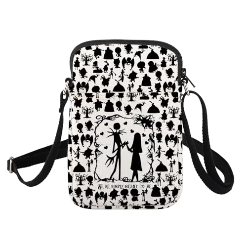 Jack and Sally Umhängetasche, Cartoon-Charaktere, Fans, Geschenk, Film-inspirierte Geschenke, Kuriertasche, Halloween, Party-Geschenk, 25630 Before C, medium von ENSIANTH