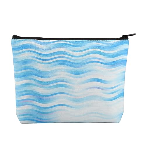 Make-up-Tasche, wasserdicht, Reise-Kosmetiktasche, Kulturbeutel für Damen, Strandtasche, Geschenk für Strandliebhaber, Ozean, Meer, Reißverschluss, Nassbeutel, Wave Bag, M, Neu von ENSIANTH