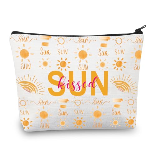 Sunkissed Make-up-Tasche für Sommer, Strand, Liebhaber, Geschenke für Frauen, Sonnenschein, Sonne, Druck, Kosmetiktasche, Reise-Kulturbeutel, Sonnentasche, M, Neu von ENSIANTH