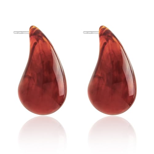 ENSKEFEN Acryl-Wassertropfen-Ohrringe für Damen, klobige Tropfen-Ohrringe, Harz-Ohrringe, transparent, bunte Tropfenohrringe, Einheitsgröße, Acryl, Kein Edelstein ENSKEFEN Acryl-Wassertropfen-Ohrringe für Damen, klobige Tropfen-Ohrringe, Harz-Ohrringe, transparent, bunte Tropfenohrringe, Einheitsgröße, Acryl, Kein Edelstein von ENSKEFEN