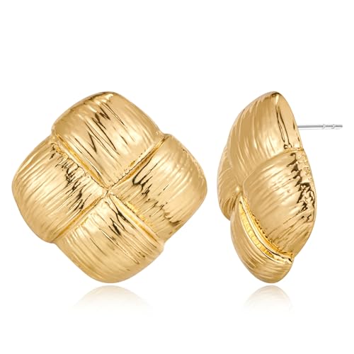 ENSKEFEN Minimalistische Klobige Goldohrringe für Damen Trendige Große Quadratische Dicke Ohrstecker Vintage Gold Statement Ohrringe Geometrische Ohrringe Modischer Urlaubsschmuck Geschenke ENSKEFEN Minimalistische Klobige Goldohrringe für Damen Trendige Große Quadratische Dicke Ohrstecker Vintage Gold Statement Ohrringe Geometrische Ohrringe Modischer Urlaubsschmuck Geschenke von ENSKEFEN