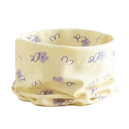 ENSTAB Baby Schal Baumwolle Loop Schal Kinder Baby Loop Hals Wärmer Schlauchschal Mädchen und Junge (A-Violette Blume) von ENSTAB