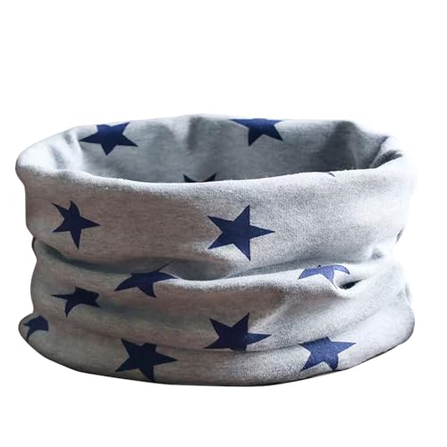 ENSTAB Baby Schal Baumwolle Loop Schal Kinder Baby Loop Hals Wärmer Schlauchschal Mädchen und Junge (B-Graue Sterne) von ENSTAB