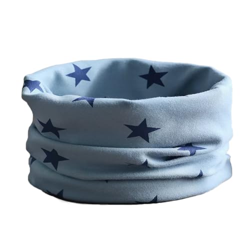 ENSTAB Baby Schal Baumwolle Loop Schal Kinder Baby Loop Hals Wärmer Schlauchschal Mädchen und Junge (B-Hellblau-Stern) von ENSTAB