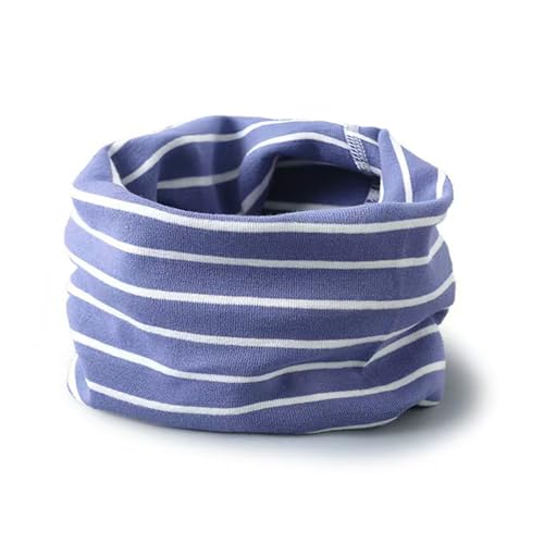 ENSTAB Baby Schal Baumwolle Loop Schal Kinder Baby Loop Hals Wärmer Schlauchschal Mädchen und Junge (B-Streifen-Blau) von ENSTAB