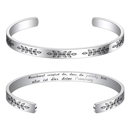 ENSTAB Geburtstagsgeschenk Mädchen Frauen Freundinnen Geschenk Armband Manchmal vergisst du,dass du großartig bist,also ist dies deine Erinnerung 1 Stück (Silber-A) von ENSTAB