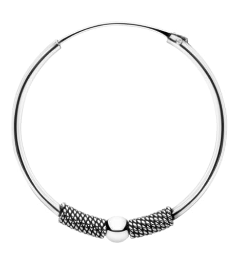 ENTREPLATA Creolen 925er Sterlingsilber – Handgefertigte Unisex-Ohrringe im Bali-Stil, 25 mm, Ethnisches Design ENTREPLATA Creolen 925er Sterlingsilber – Handgefertigte Unisex-Ohrringe im Bali-Stil, 25 mm, Ethnisches Design von ENTREPLATA