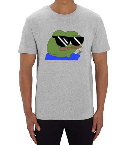 Coole Sonnenbrille Pepe Frog Meme T-Shirt Classic Urban Tees Tops Herren Bekleidung, grau, M von ENTROPIJA