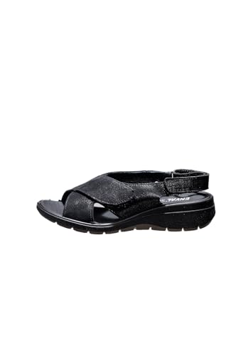 ENVAL SOFT Sandalen 5778700. Verschluss mit doppeltem Riemen. Fußbett aus Leder und Unterseite aus Gummi. Absatzhöhe 4,5 cm, Schwarz , 40 EU von ENVAL SOFT