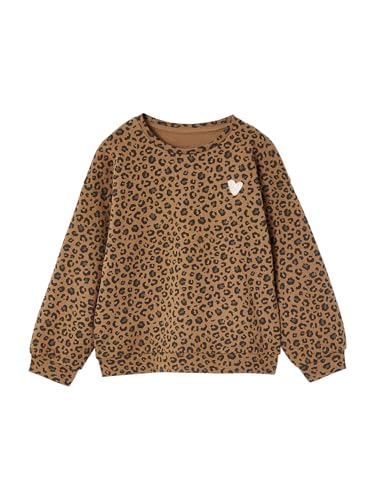 ENVIE DE FRAISE Mädchen Sweatshirt Mama-Tochter-Capsule Leopard, Bio-Baumwolle beige 128 von ENVIE DE FRAISE