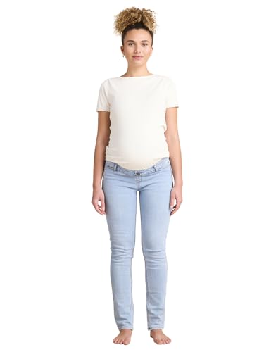 Envie DE Fraise Slim-Fit-Umstandsjeans, Seamless-Bund WATERLESS, Bundweite verstellbar Bleached 46 von ENVIE DE FRAISE