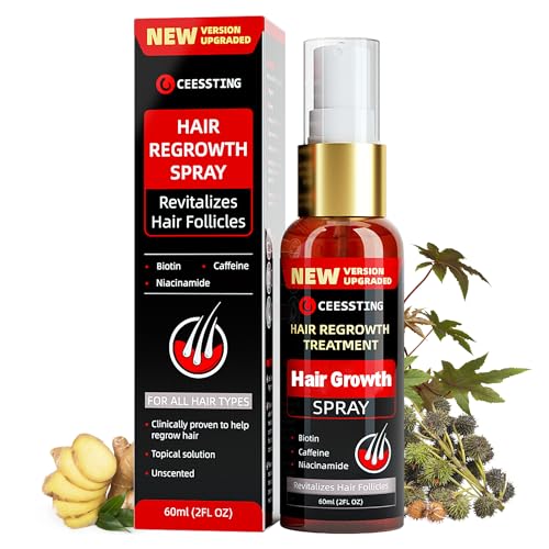 Haarwachstum Serum Spray – Biotin,Koffein und Niacinamid– Anti-Haarausfall bei dünner werdendem Haar – Haarwuchsum für Männer und Frauen – 2 Unzen von ENVISHA