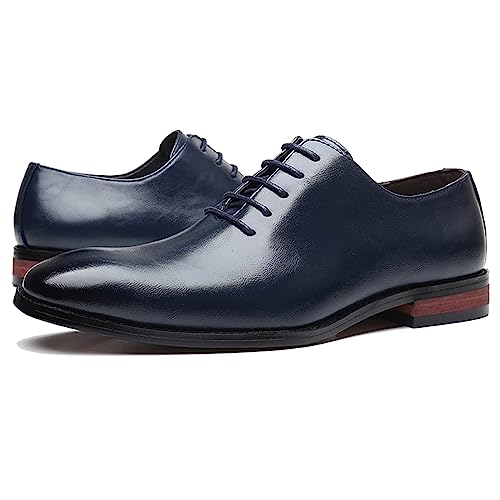 ENWIND Abend Oxford Schuhe für Herren Klassische Schnürer Business Schuhe Low-Top Kleid Schuhe für die Hochzeit,Blau,43 EU von ENWIND