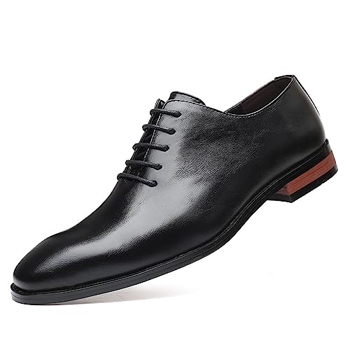 ENWIND Abend Oxford Schuhe für Herren Klassische Schnürer Business Schuhe Low-Top Kleid Schuhe für die Hochzeit,Schwarz,48 EU von ENWIND