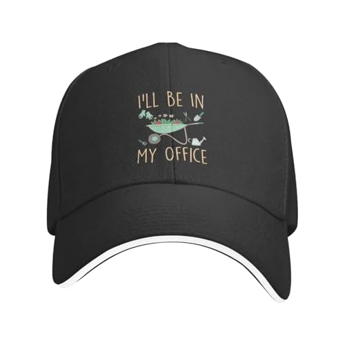 ENWIND Baseballmütze Ich werde In Meinem Büro Garten Lustig Distressed Gardening Baseball Cap Schutzhelm Trucker Hut Streetwear Männer Caps Damen Hut von ENWIND