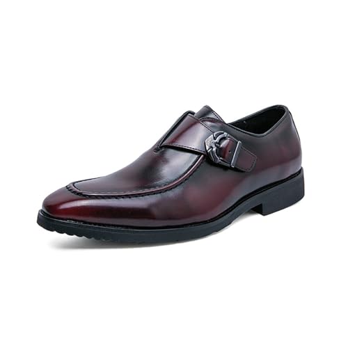 ENWIND Herren Monk-Strap Mokassin Business Lederschuhe Formale Hochzeit Anzugschuhe,Rot,40 EU ENWIND Herren Monk-Strap Mokassin Business Lederschuhe Formale Hochzeit Anzugschuhe,Rot,40 EU von ENWIND