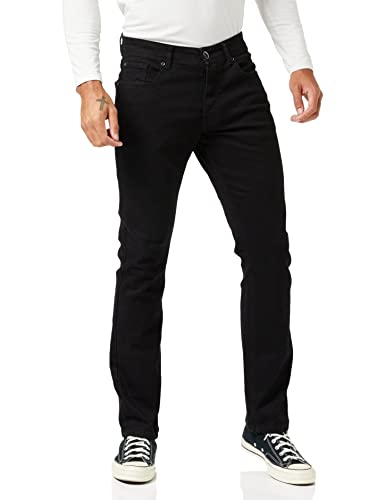 Enzo Herren Ez359 Straight Jeans, Schwarz (Black Black), W32/L34 (Herstellergröße: 32L) von ENZO ANGIOLINI