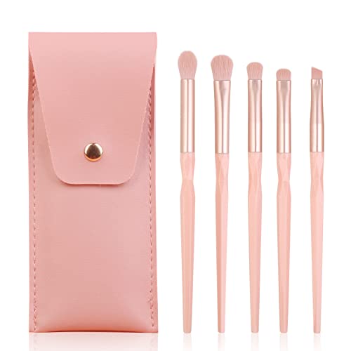 Rosa Tragbarer Lidschattenpinsel Set von ENZO KEN, Veganes Lidschattenpinsel Set, Kleiner Nasenkonturpinsel, Bunte Augenpinsel, Lidschatten Mischpinsel, Augen Make up Pinsel Set Professionelle. von ENZO KEN