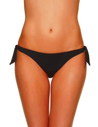 EONAR Damen Niedriger Bund Bikinihosen Seitlich zu binden Brazil-Bikinislip, Schwarz, M(36-38in) von EONAR