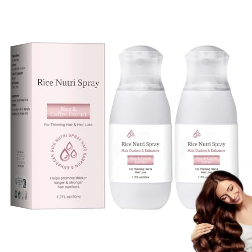 EONFAVE 2 Stück Hair Growth Spray, 100ml Reiswasser Haarspray, Haarwachstum für Dünner Werdendes Haar, Anti-Haarausfall & Pflegendes, Hair Helper Spray für Frauen Männer von EONFAVE