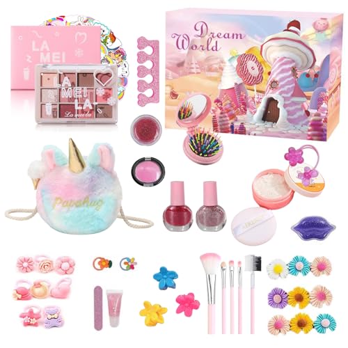 Adventskalender 2025 Beauty - 55 Stück Make-Up Set Für Teenager Mädchen - Enthält Lidschatten, Foundation, Lipgloss, Rouge, Haarschmuck Und Handtasche - Frauen Make Up Adventskalender von EONFAVE